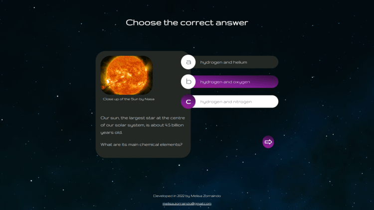 Solar System Quiz screenshot